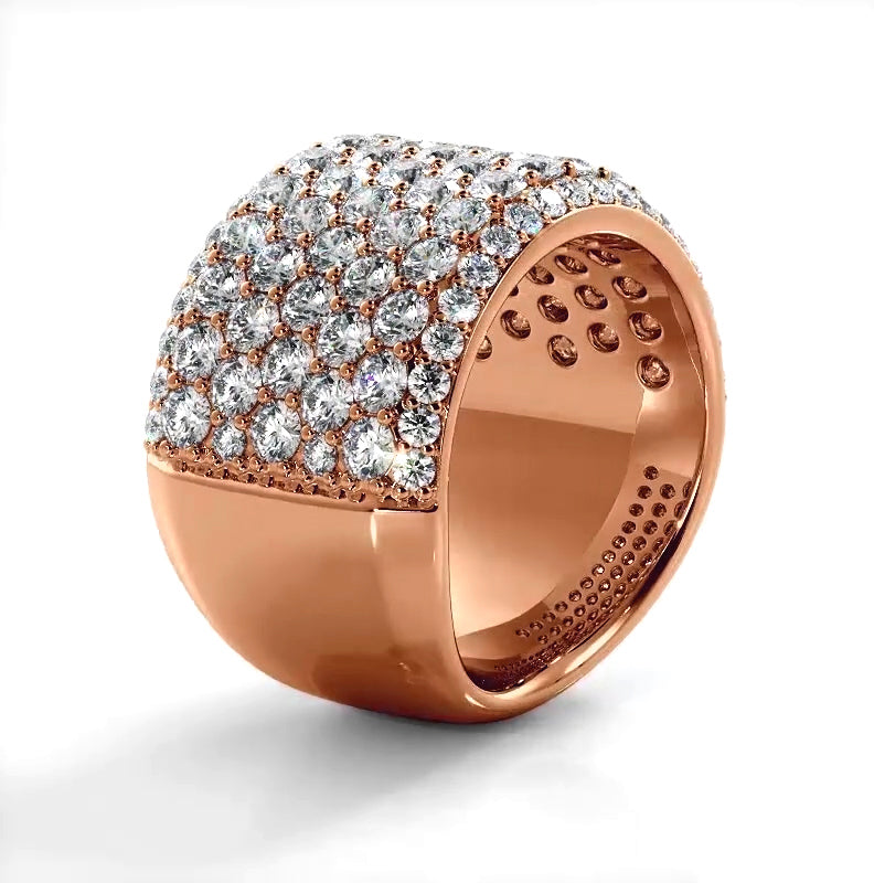 3.13 ct Round Diamond Wedding Band-VIRABYANI